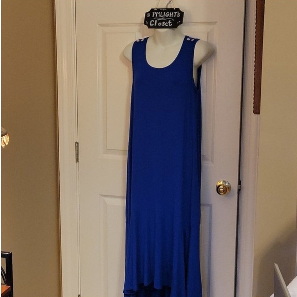 Apt 9 New Sleeveless Maxi Dress Petite Medium Blue